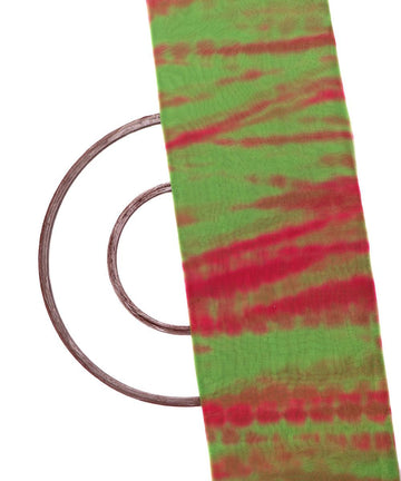 green color shibori pattern organza fabric